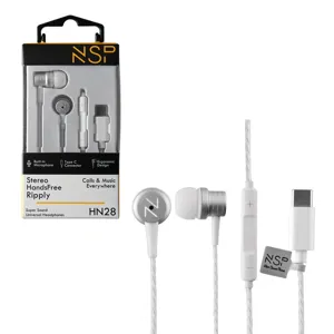 Ακουστικά HandsFree Earphones NSP HN28 +Mic Ενσύρματο Type-C