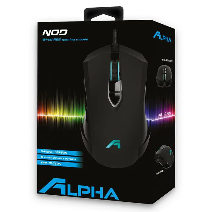 ALPHA Mouse NOD RGB Gaming USB 4000dpi | axd.gr ALPHA Mouse NOD RGB Gaming USB 4000dpi | axd.gr