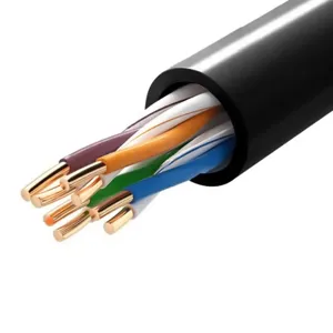 Καλώδιο UTP 305m CAT5e OUTDOOR Χαλκός 24AWG 0.4mm PET ΜΑΥΡΟ