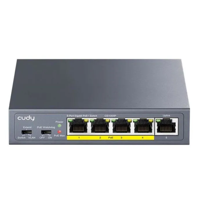 CUDY Switch 5Port Gigabit PoE+ GS1005P | axd.gr