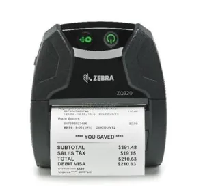 Εκτυπωτής Barcode Zebra ZQ320 Thermal Mobile BT/WiFi 2ΥW