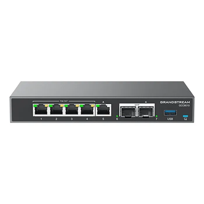 Grandstream GCC6010 UC+Networking Convergence Device 5p 4PoE 2xSFP 2.5Gb VPN+IP PBX 36W 3YW | axd.gr