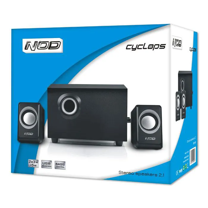 Ηχεία NOD Cyclops 2.1ch 2x3W&1x5W 3.5mm 11Watt USB | axd.gr
