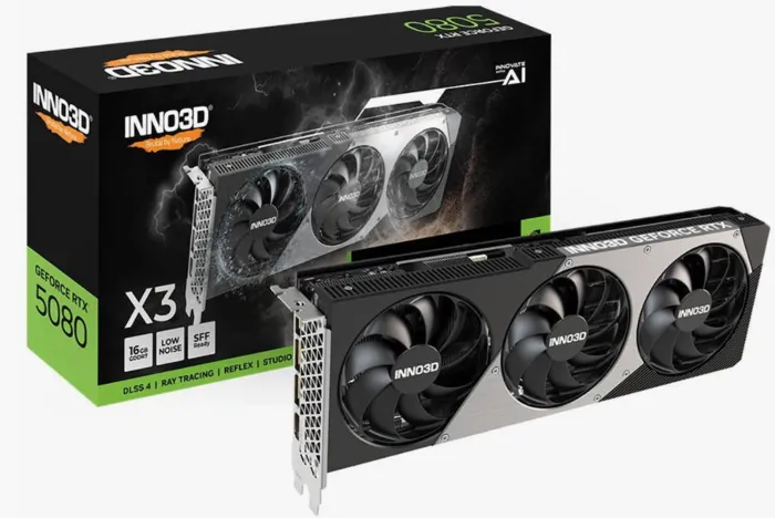 INNO3D 16Gb RTX5080 VGA X3 256bit 3xDP+1H 3YW | axd.gr