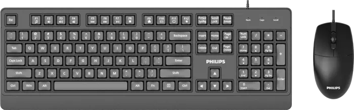 PHILIPS ΣΕΤ Ενσύρματο Keyboard-Mouse SPT6247 Μαύρο | axd.gr