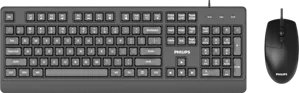 PHILIPS ΣΕΤ Ενσύρματο Keyboard-Mouse SPT6247 Μαύρο