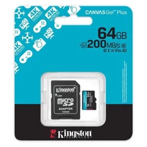 Kingston MicroSDHC 64GB Canvas Go!Plus SDCG4/64GB Cl10+Adptr