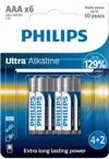 Μπαταρίες AAA PHILIPS 1,5V LR03 6x ALKALINE | axd.gr