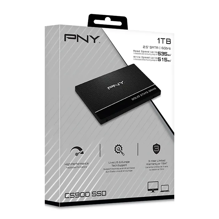 PNY 1Tb SSD 2.5" S3 535R|515W CS900 3YW Σκληρός Δίσκος | axd.gr