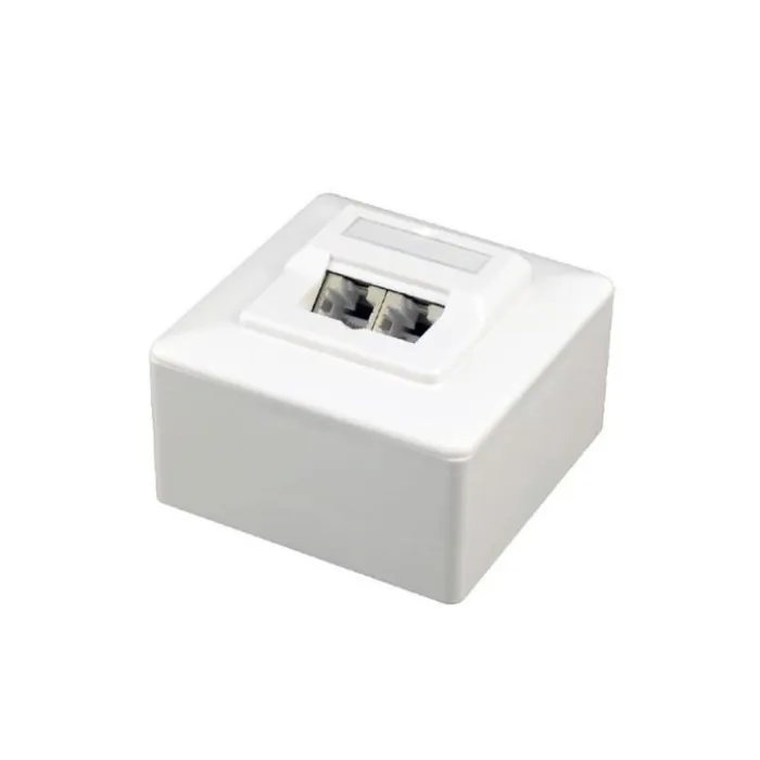 ΠΡΙΖΑ 2xRJ45 Διπλή CAT6 UTP Επίτοιχη | axd.gr