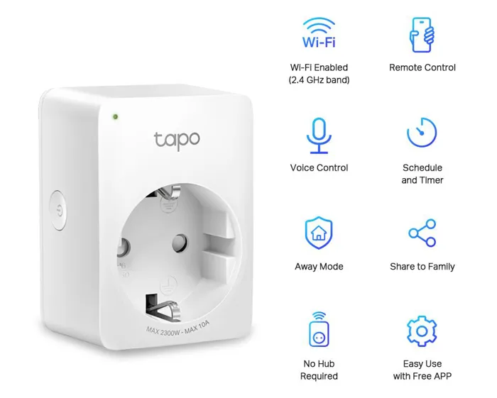 TP-LINK Wi-Fi Smart Plug Tapo P100 Έξυπνη Πρίζα | axd.gr