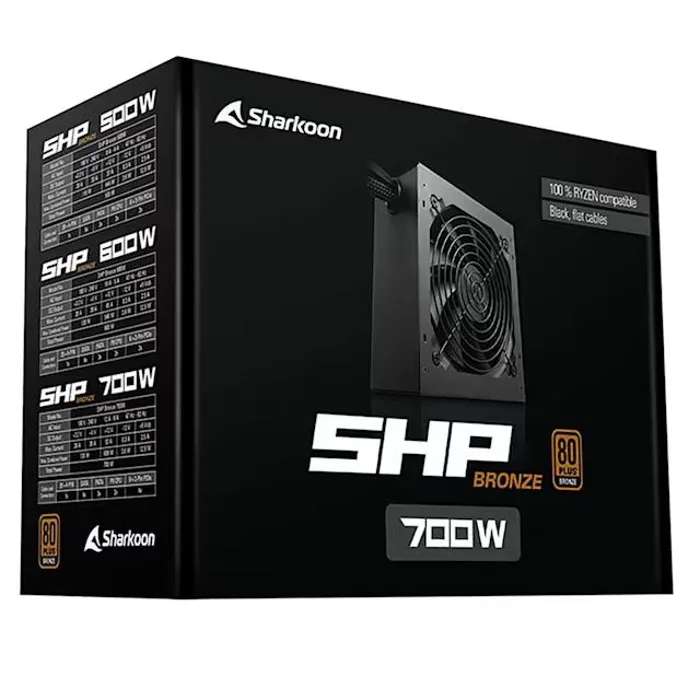Τροφοδοτικό 700W 12cm PFC 80+ Bronze Sharkoon SHP 2YW | axd.gr